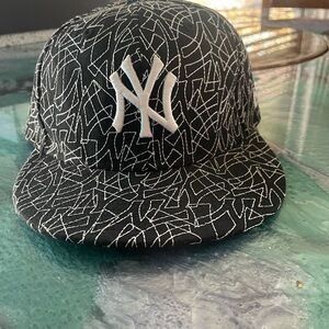 New Era Black and White Patterned Hat